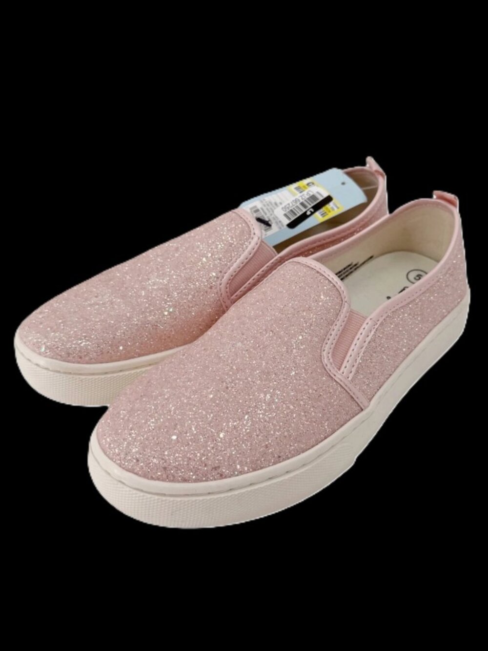 Cat & Jack Charlotte Sparkly Glitter Comfy Girly Sneakers School Travel Play